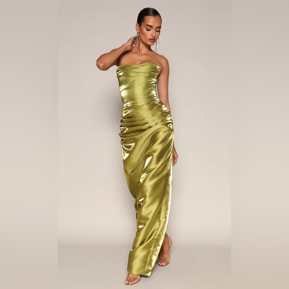 TALIA STRAPLESS CORSET GOWN- GREEN Moda Glam Botique